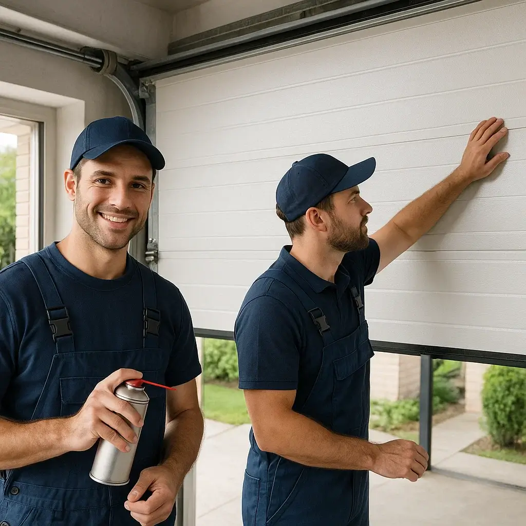 Team of technicians providing reliable garage door maintenance in Shavano Park TX